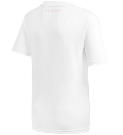 adidas Performance Stuttermabolur - Hvítur M. Bleikt Prentað