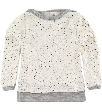 Engel Bluse - Wolle - Neutral m. Print