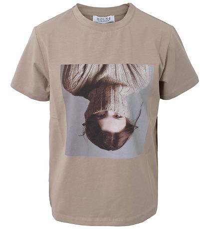 Hound T-shirt - Latté w. Print