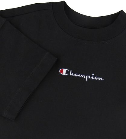 Champion Fashion Stuttermabolur - Crop - Svart M. Lógó