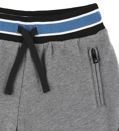 Dolce & Gabbana Sweatshorts - Gråmelerad m. Vit/Blå