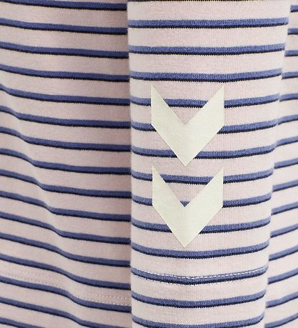 Hummel T-shirt - HMLKoral - Pink/Purple Striped