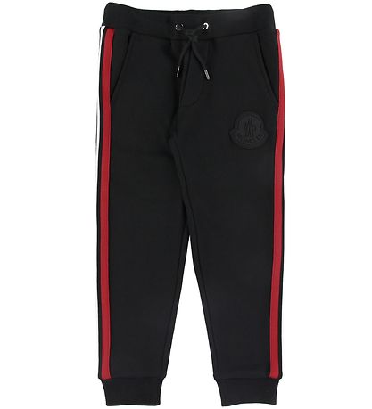 Moncler Sweatpants - Black w. Red Stripe