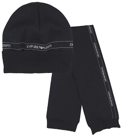Boîte Cadeau Emporio Armani - Bonnet/Écharpe - Laine/Coton - Noi