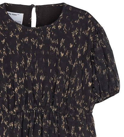 Designers Remix Kleid - Kiely - Schwarz m. Camel-Print