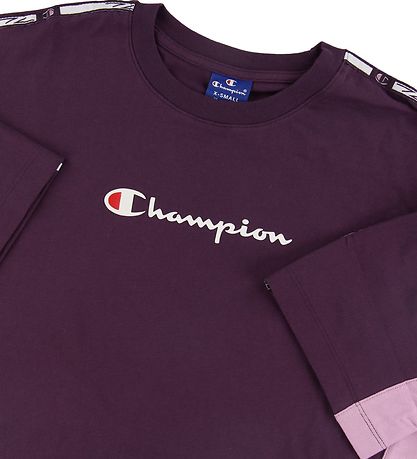 Champion Fashion Stuttermabolur - Crop - Fjólublátt M. Lógó