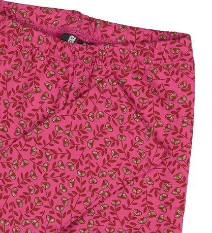 Danef Leggings - Andrea - Pink w. Flowers