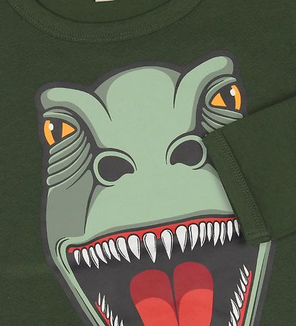 DYR Long Sleeve Top - Roar T - Green w. Dinosaur
