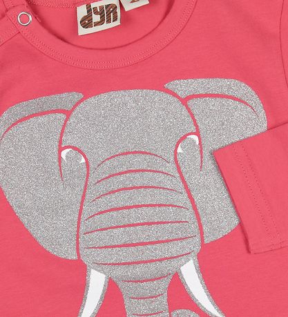 DYR Long Sleeve Top - Snarl - Pink w. Elephant