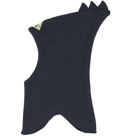 Racing Kids Balaclava - Wool/Cotton - 2-layer - Navy w. Dinosaur