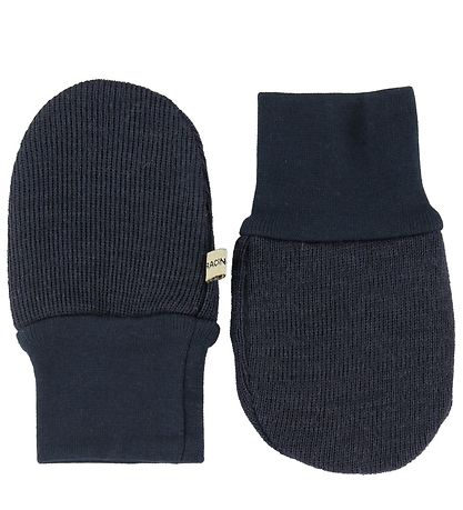 Racing Kids Mittens - Wool/Cotton - Navy