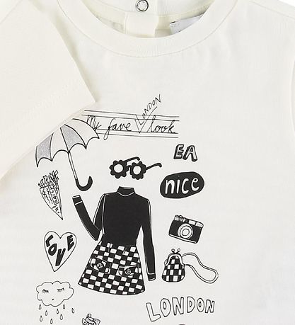 Emporio Armani T-shirt - Latte w. Print