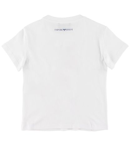 Emporio Armani Stuttermabolur - Hvítur M. Bleikt/Gull