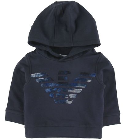 Emporio Armani Hettupeysa - Dökkblátt M. Lógó