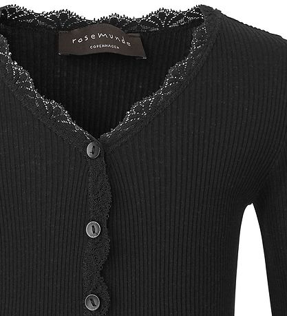 Rosemunde Cardigan - Silk/Cotton - Rib - Black