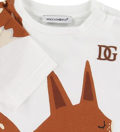 Dolce Gabbana T shirt White w. Fox KW SK