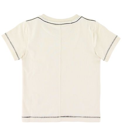 En Fant Stuttermabolur - Cream M. Texti