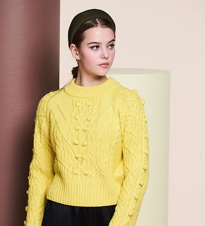 Hound Jumper - Knitted - Lime w. Pattern