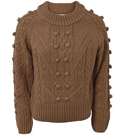 Hound Jumper - Knitted - Mocha w. Pattern