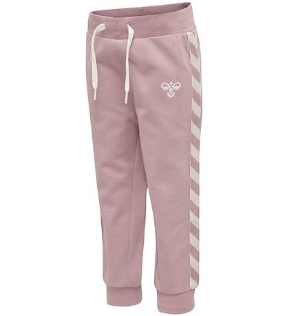 Hummel Joggedress - HMLBille - Rosa m. Hvit