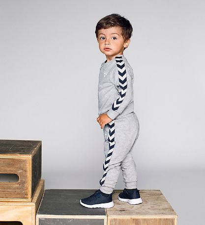 Hummel Joggedress - HMLBille - Grå Melert