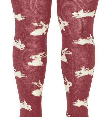 Minymo Tights - Roan Rouge w. Rabbits