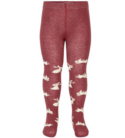 Minymo Tights - Roan Rouge w. Rabbits