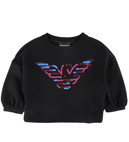 Emporio Armani Sweatshirt - Sort m. Pailletten