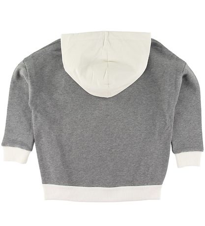 Moncler Kapuzenpullover - Graumeliert meliert/Weiß