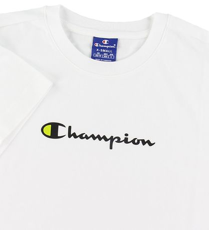 Champion Fashion Stuttermabolur - Hvítur M. Lógó