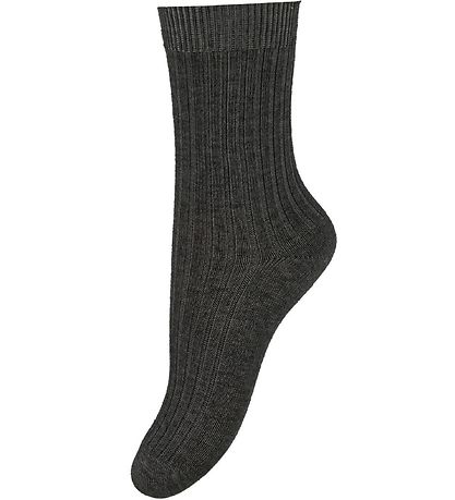 Melton Socks - Rib - Grey