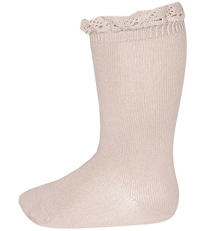 Condor Kniestrümpfe m. Spitze - Hellbraun