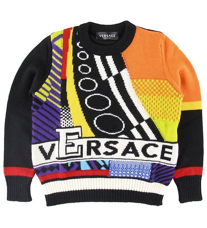 Versace Long Sleeve Top - Wool - Multicolored