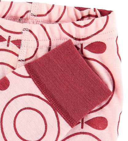Katvig Leggings - Wool - Rose w. Apples
