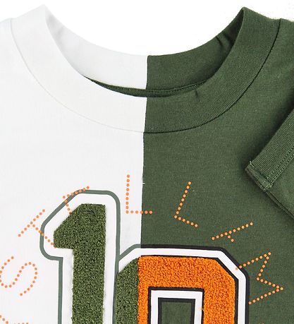 Stella McCartney Kids Long Sleeve Top - Varsity - White/Army