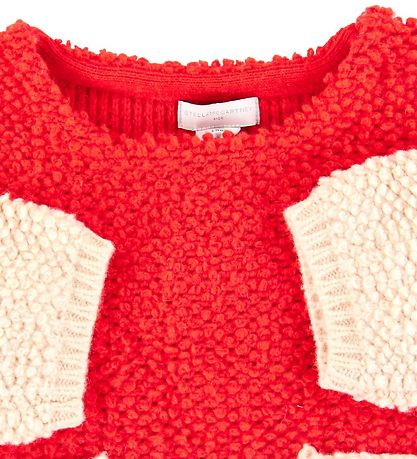 Stella McCartney Kids Prjónuð peysa - Ull - Loopie - Rautt/Bleik