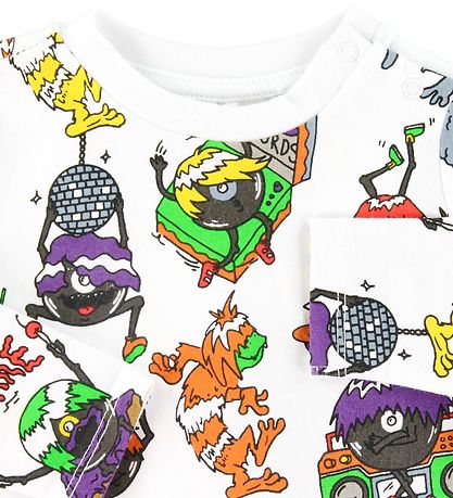 Stella McCartney Kids Blússa - Music Monsters - Hvítur
