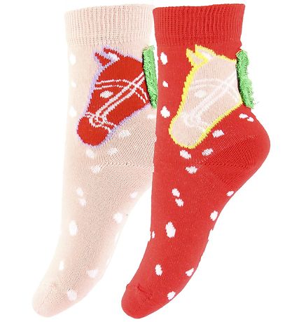 Stella McCartney Kids Socken - 2er-Pack - Rot/Rosa