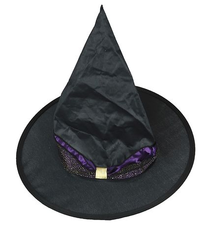 Den Goda Fen Kostüm - Hexenkleid m. Hexenhat Schwarz/Lila