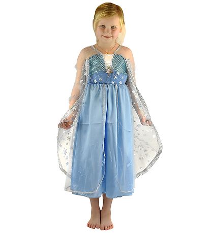 Den Goda Fen Kostüm - Die Eiskönigin-Kleid - Blau
