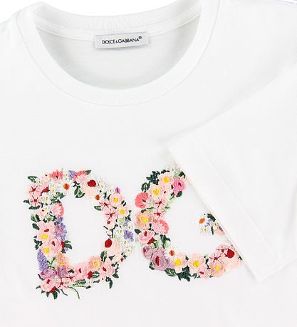 Dolce & Gabbana Stuttermabolur - Country - Hvítur M. Plum broder