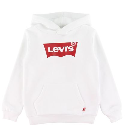 Sweat à Capuche Levis - Aile de chauve-souris - Blanc av. Logo