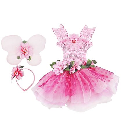 Déguisement Great Pretenders - Fée - Fleurs Deluxe - Rose Foncé