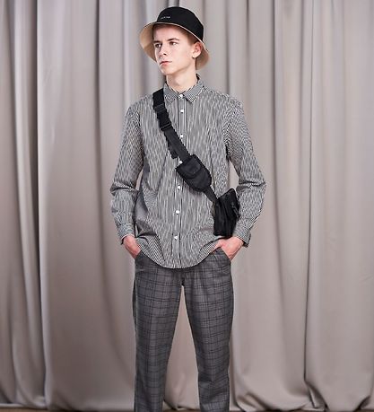 Hound Byxor - Wide Chino - Grå m. Rutor