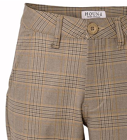 Hound Byxor - Wide Chino - Brun m. Rutor