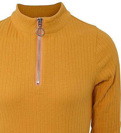 Hound Long Sleeve Top - Zip - Dusty Yellow
