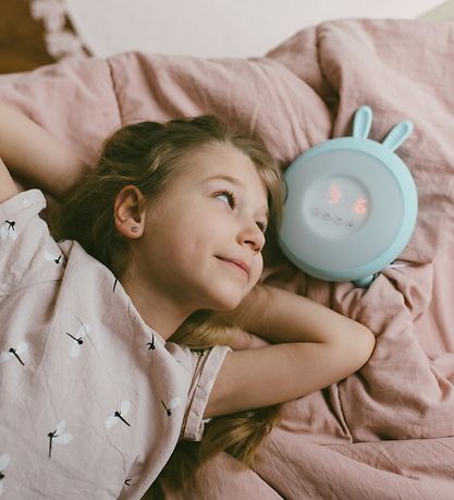 Rabbit & Friends Alarm Clock w. Lights - 20x15x6 cm - Wake Up - 