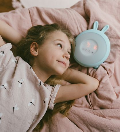 Rabbit & Friends Alarm Clock w. Lights - Wake Up - White