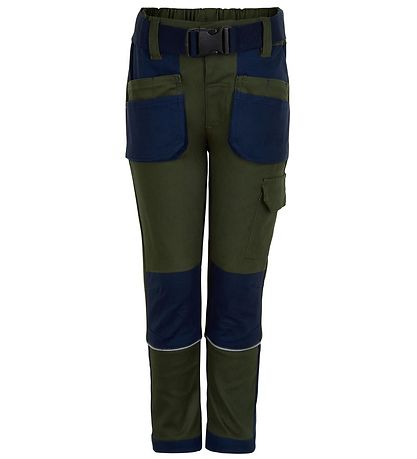 Minymo Cargo Work Trousers - Green/Navy