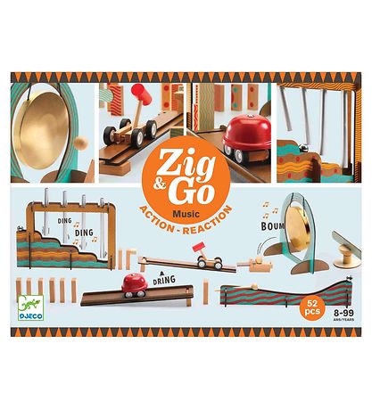 Djeco Kugelbahn - Holz - Zig & Go - 52 Teile - Music